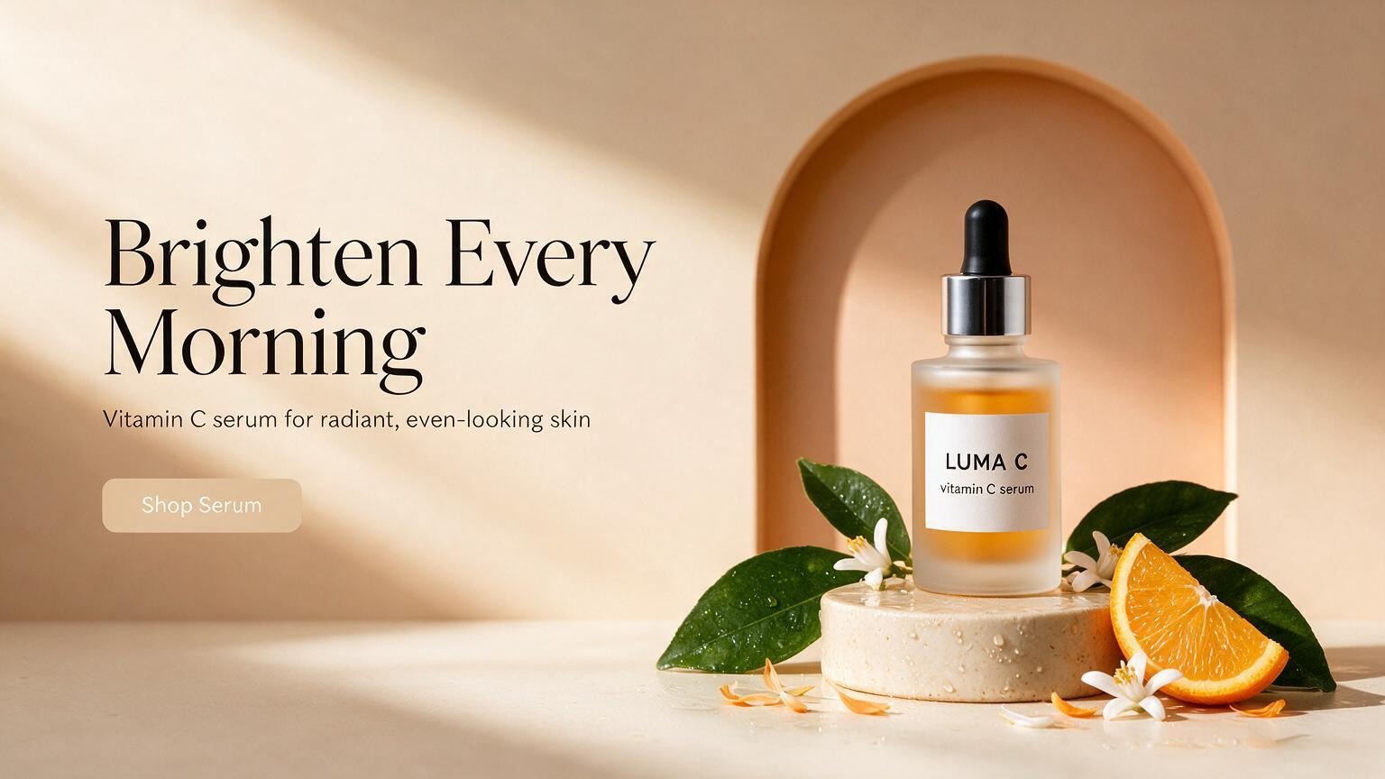 Skincare Website Hero Banner