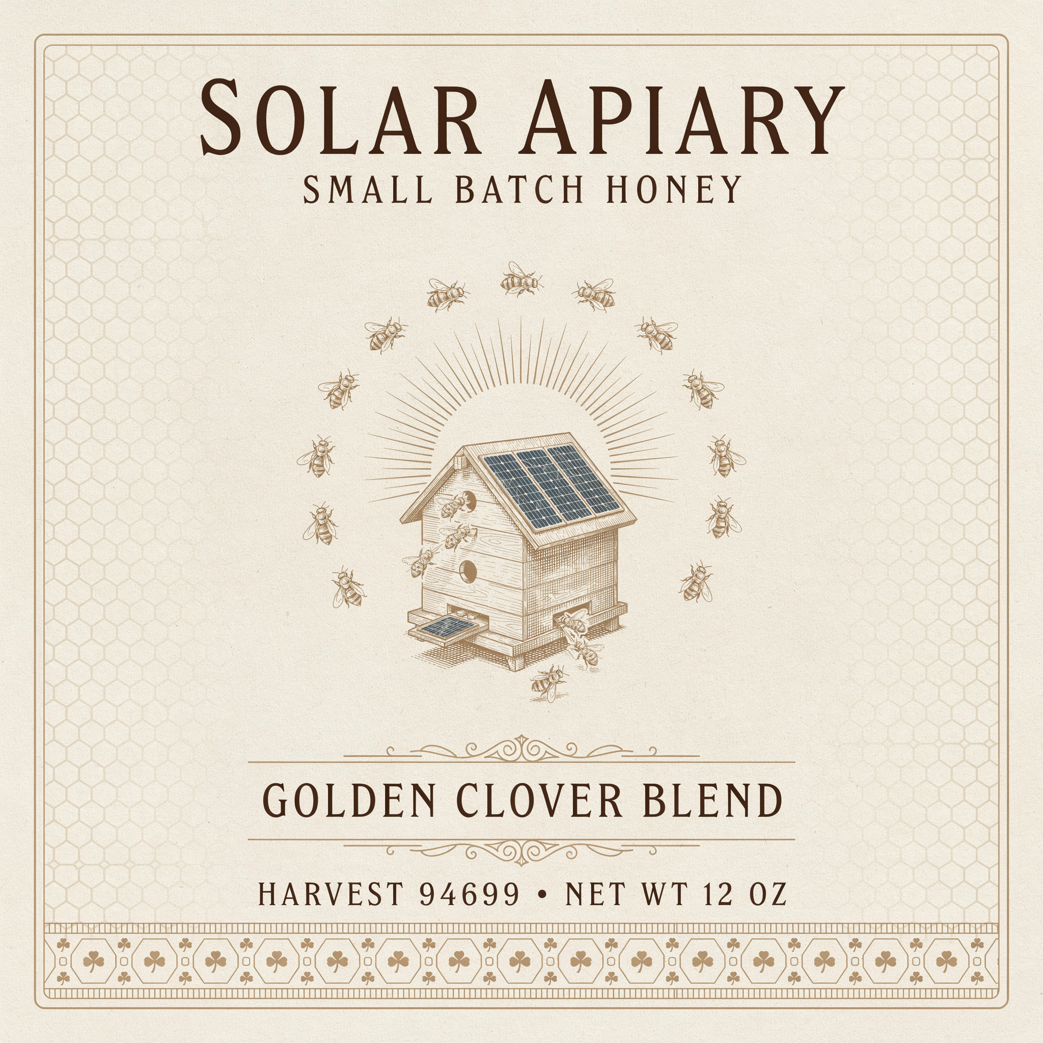Solar Apiary Honey Label
